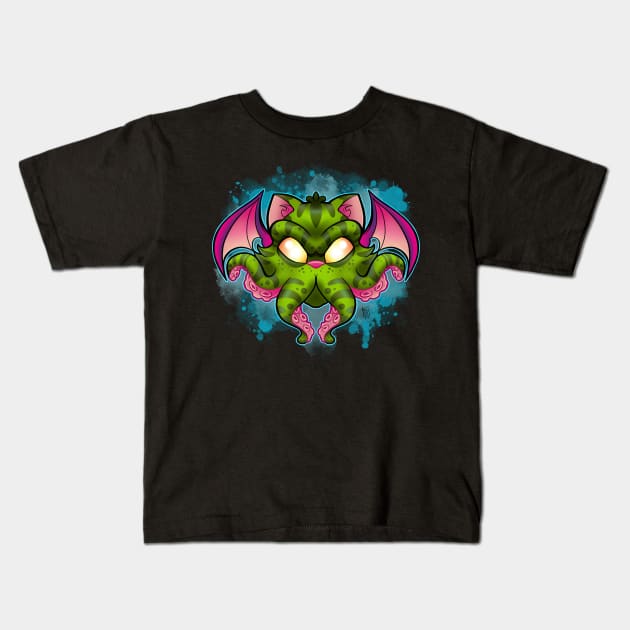 CaThulhu Kids T-Shirt by InkyMcStapleface